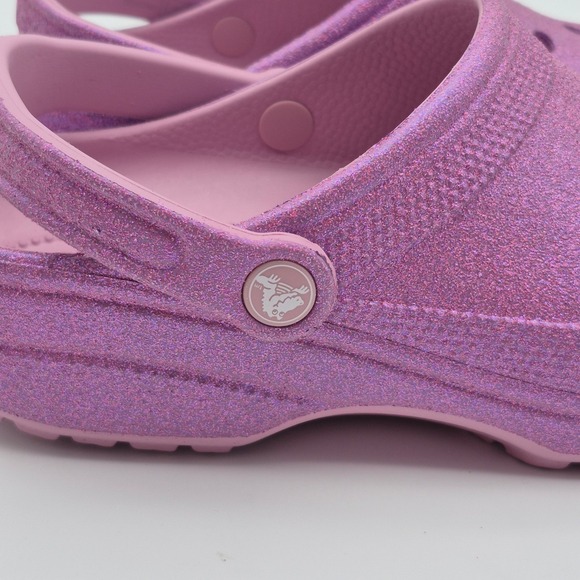Crocs Classic Clogs Iridescent Glitter Hydrangea Women's Size 9 Shoes Purple - Picture 11 of 12